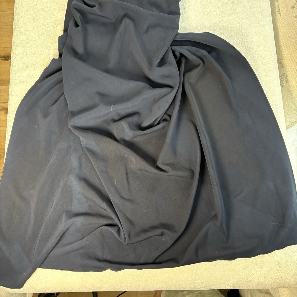 AIDA Strapless Mermaid Gown Navy Ruffle Back Bodycon Formal Dress Size 6 Est - Picture 5 of 13